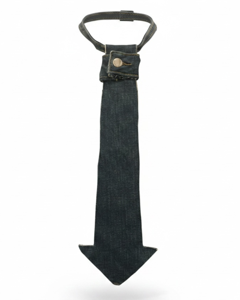 Custom Down Arrow Denim Fashion Tie